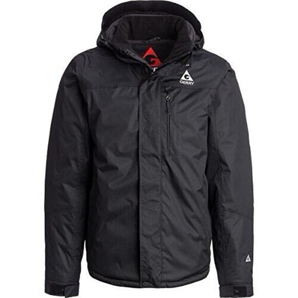 Gerry Weber Other - NWOT Gerry 1048340 Mens Systems Jacket Black Rain Coat Insulated Thermal Hooded
